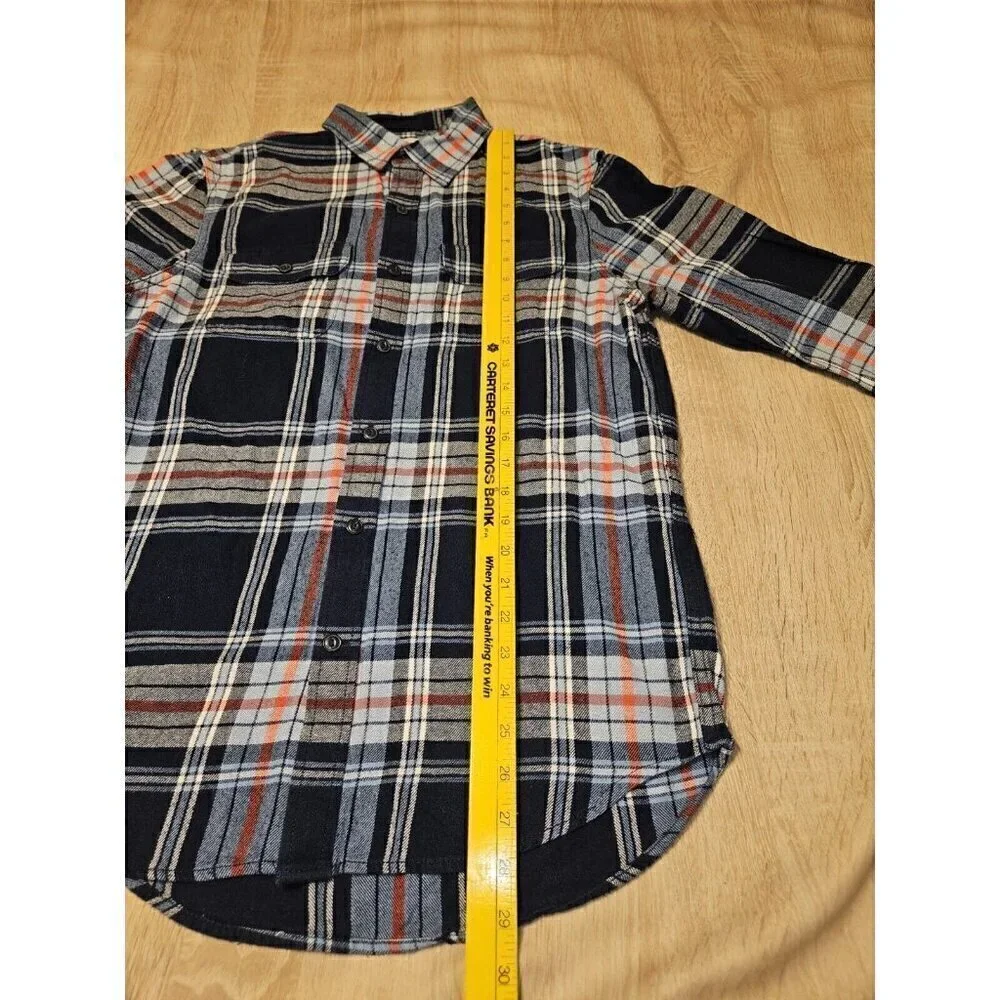 Old Navy Mens 100% Cotton Flannel Button Down Shirt Size S Regular Fit